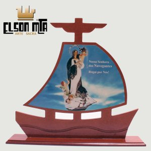 Barco Navegantes 23x25 cm MDF Acabamento ...