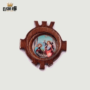 Magneto Anunciação 5x4,6 cm Madeira Acaba...