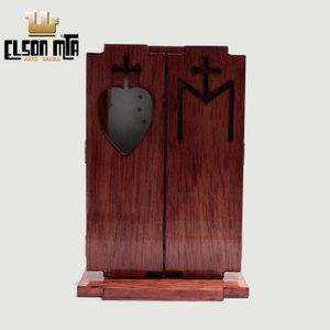 Peregrina Carmo com Portas 12x8 cm Madeir...