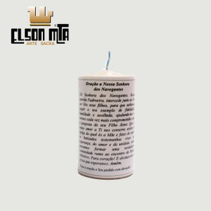 Vela Navegantes com Oração 10x5,5 cm
