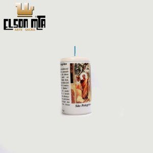 Vela São Pelegrino com Oração 05x5,5 cm