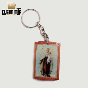 Chaveiro Carmo 5x3,5 cm Madeira Acabamen ...