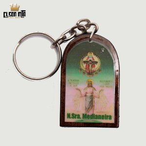 Chaveiro Medianeira 5x3 cm Madeira Acabam...