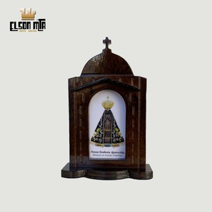 Peregrina Aparecida 13,5x09 cm  Madeira A...