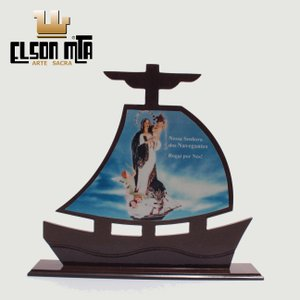 Barco Navegantes 16x18 cm MDF Acabamento ...