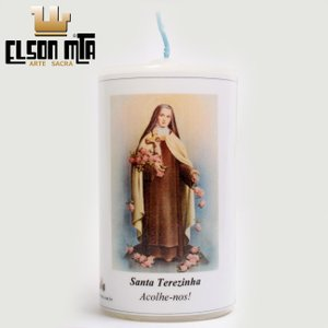 Vela Santa Terezinha com Oração 14x5,5 cm