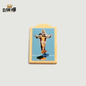 Magneto Mãe do Redentor 5x3 cm Madeira A ...