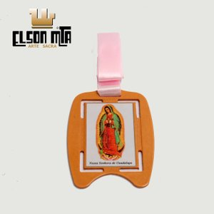 Medalha Berço Feminina Guadalupe 10x7,5 c...