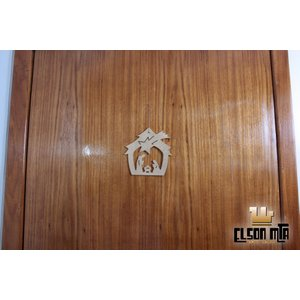 Guirlanda Sagrada Família 15X15 cm MDF En...