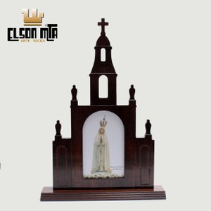 Peregrina Fátima com Vidros 39x27 cm Made...