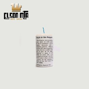 Vela São Pelegrino com Oração 05x5,5 cm