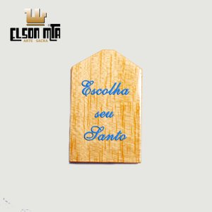 Adesivo Personalizável 5x3,5 cm Madeira A...