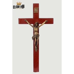 Crucifixo Parede 32x16 cm MDF Acabamento ...