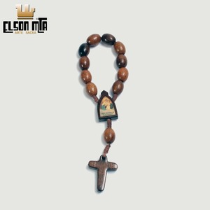 Mini Terço Peregrina 8 mm Madeira Acabam ...