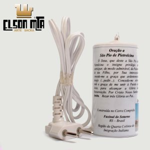 Vela Elétrica Bivolt São Pio 10x05 cm