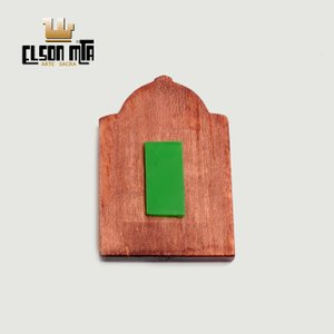 Adesivo Aparecida 5x3,5 cm Madeira Acabam...