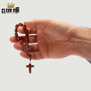 Mini Terço Santuário 8 mm Madeira Acabame...