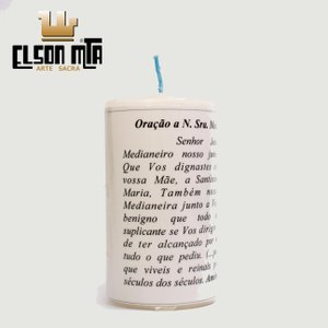 Vela Medianeira com Oração 10x5,5 cm
